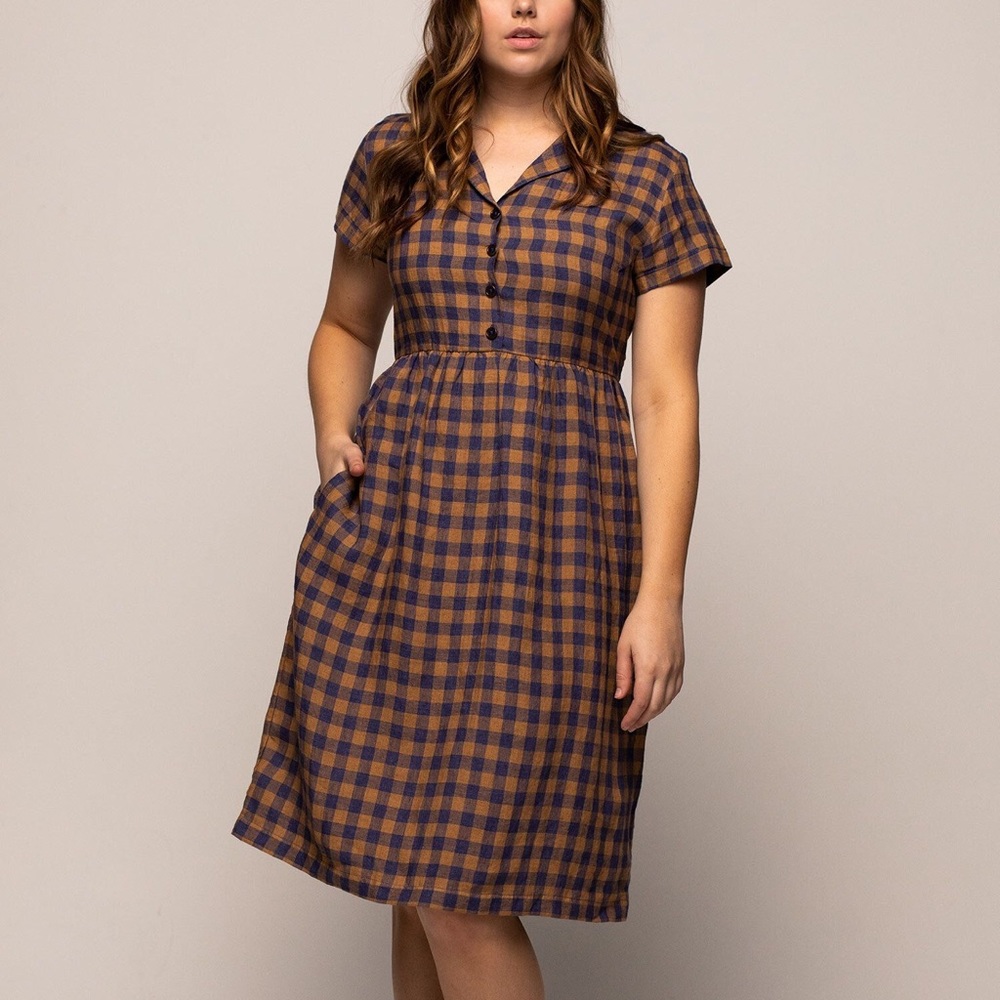 Model No.30 Dress Guernsey Check Pyne & Smith